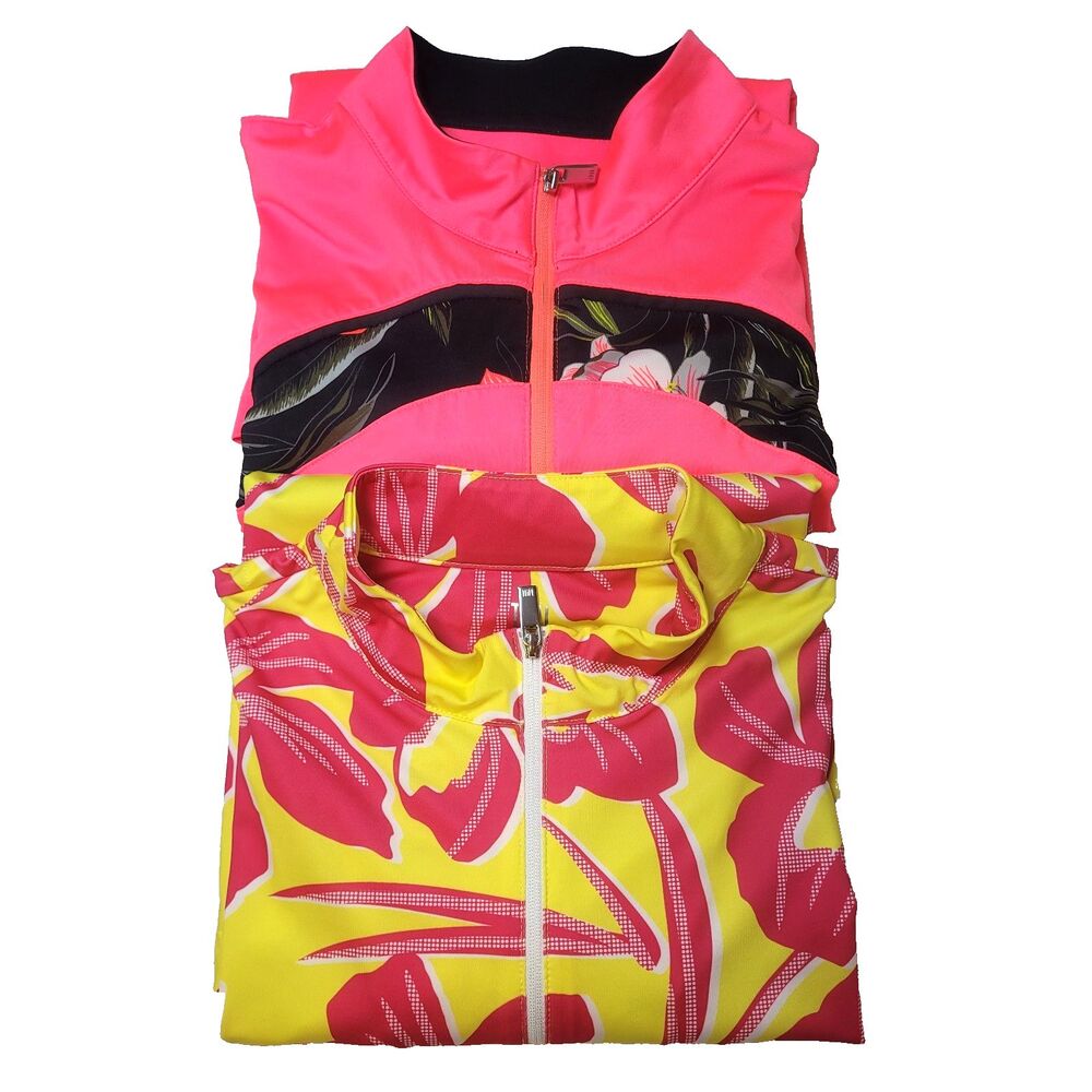 Tail Quarter Zip XL Multi Color Abstract Print Lot 2 Golf Tennis Performance Top
